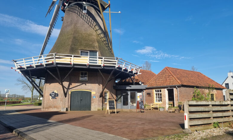 Westermolen en 'Bij de Molen' biologische winkel in Dalfsen bij de Westermolen - Foto © vakantiegroeten.nl