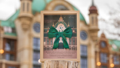 Miniatuurstrik gemaakt van gerecyclede stof van grootste strik ter wereld in Efteling